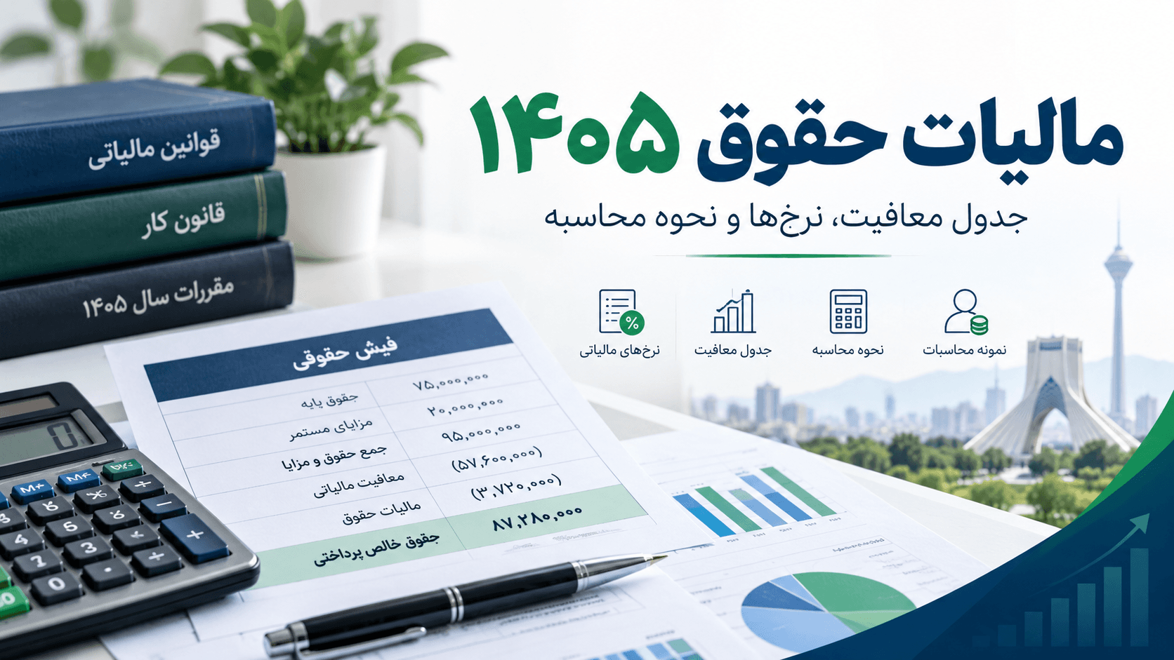 مالیات حقوق ۱۴۰۵ | جدول معافیت، نرخ مالیات و نحوه محاسبه مالیات حقوق